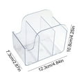thumbnail image 2 of Transparent Acrylic Pen Container, Multi-Compartment Desk Organizer for Stationery and Office Supplies, Space-Saving Storage with Phone Slot and High Clarity Material, 2 of 6