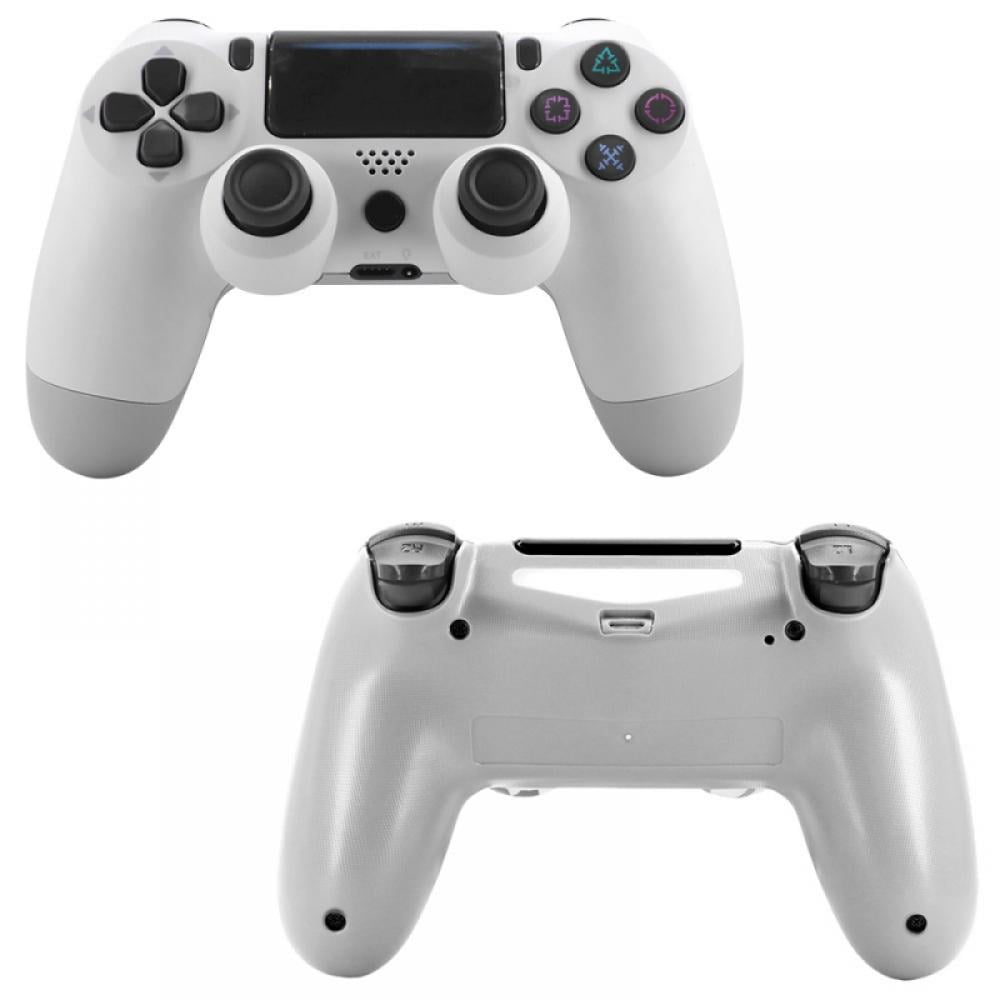 PS4 Wireless Controller for PS4 DualShock 4/Pro/Slim Console with Headphone Jack/Turbo Button/Speaker/Dual Vibration/Six-axis Motion Control-White 