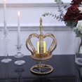 thumbnail image 5 of Balsa Circle Gold 13" Metal Crown Spiral Pillar Votive Candle Holder Stand Centerpiece Party Events Decorations, 5 of 8