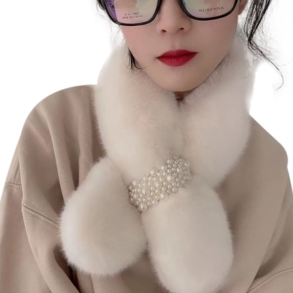 Winter Plush Scarf Warm Unisex Decorative Collar Scarf Neck Scarf Fluffy Scarf