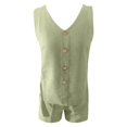 thumbnail image 6 of Pyhlmscde Two Piece Outfits for Women 2025 V Neck Vest And Shorts Loose Casual Two Pieces Set, Summer Rompers for Women 2025, 2Piece Set Outfit for Women Summer, Piece Sets Summer Dressy, 6 of 6