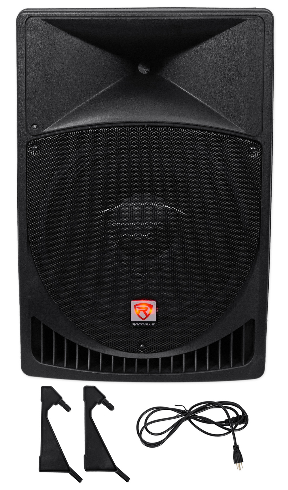 (2) Rockville RPG15 15" Powered 2000w DJ PA Speakers+Weatherproof Speaker Bags - image 2 of 11