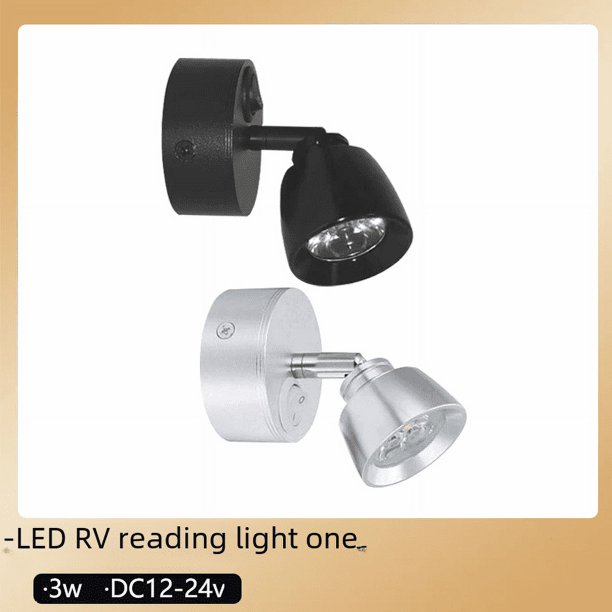 Luz de lectura para RV, iluminación de cabecera interior para RV de 12-24v, luz para yate, luz LED para RV, tecnología LED, diseño compacto, rango de potencia eficiente