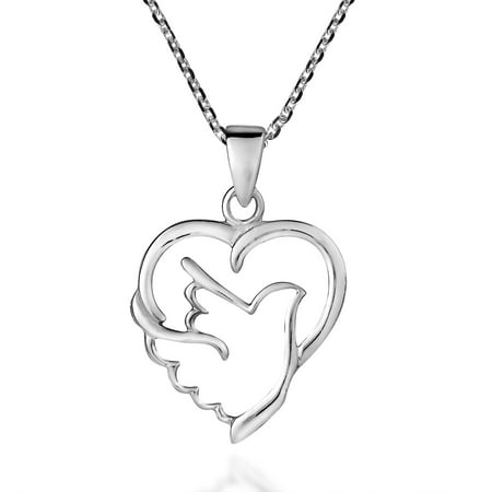 - Holy Spirit Dove of Love and Peace .925 Sterling Silver Necklace