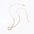thumbnail image 4 of Collar Eslabones Corazon Perla Swarovski Oro 14k Lam dorado Unitalla, 4 of 8