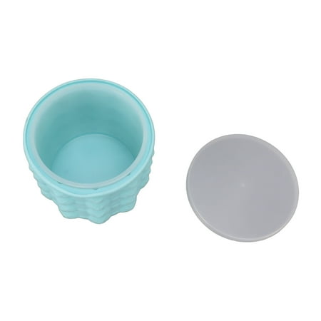

Ice Bucket Round Easy Remolding PP Liner Wide Application Ice Bucket With Lid For Camping S 11.5x11.5x10cm / 4.53x4.53x3.94in