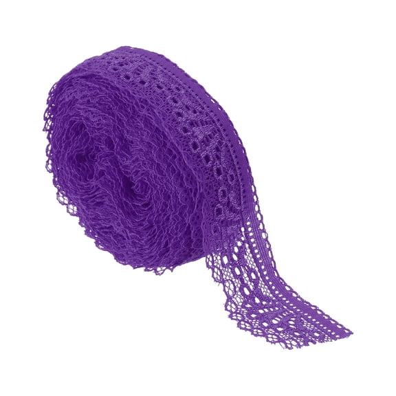 Lace Trim, 10 Yards 1.18 Inch Vintage Lace Ribbons for DIY Sewing Craft Gift Package Decoration Wedding Headbands Purple
