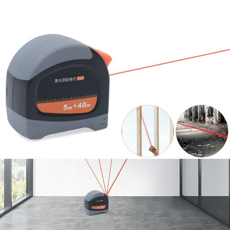 

Loyalheartdy 2 in 1 Infrared Tape Measure 131 Ft Multifunctional Tape Measure 16 Ft/5M w/LCD Digital Display