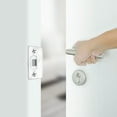 thumbnail image 3 of 4pcs Door Latches Strike Plate Stainless Steel Strike Plates for Interior Doors (D-keyhole), 3 of 8