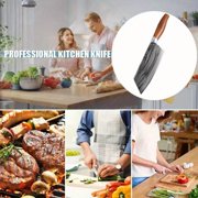 WXCOO 1pc,Kitchen Knife Stainless Steel 8 Inch Forged Kitchen Knife Sharp Bone Chopping Knife Damascus Pattern Meat Fish Slicing Knife Butcher Knife Cooking Tools