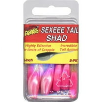 Arkie Lures 2 inch Sexee Tail Shad Soft Fishing Lure, Color Pink