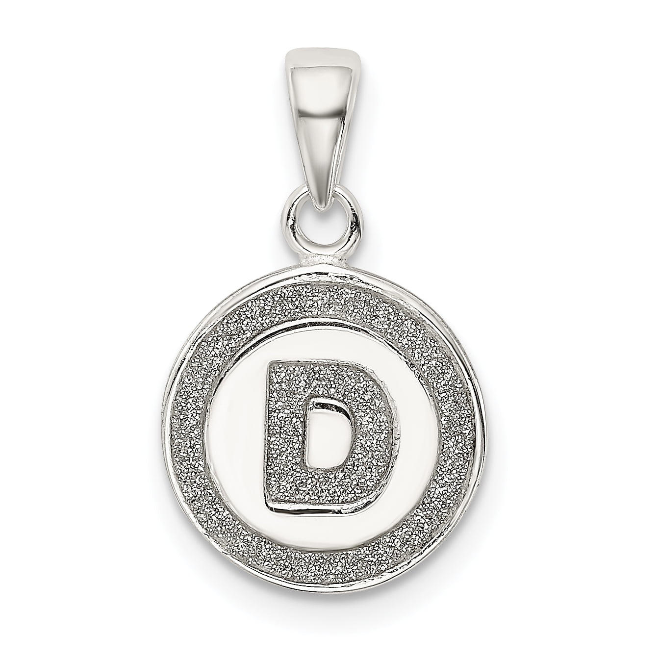 925 Sterling Silver Glitter Enamel Letter M Initial Monogram Name Circle Pendant  Charm Necklace Fine Jewelry For Women Gifts For Her 