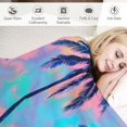 thumbnail image 3 of Orinice  Tropical Tree Fleece Blanket, Hawaiian Coconut Palm Tree Fuzzy Blanket for Adult Teens Kids, Watercolor Tie Dye Throw Blanket, Summer Colorful Beach Flannel Blanket, Throw Size 60x80in, 3 of 6