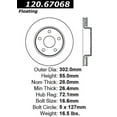 thumbnail image 2 of Centric Parts 120.67068 Premium Brake Rotor with E-Coating Fits select: 2015-2018 JEEP WRANGLER UNLIMITED, 2012-2014 JEEP WRANGLER, 2 of 2