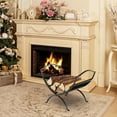 thumbnail image 3 of Gymax Fireplace Log Holder Folding Firewood Rack Storage Heavy Duty Logs Stacker, 3 of 9