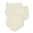 thumbnail image 5 of The Classic Betsy Brief Panty, High Waist, 100% Cotton with Elastic Leg Panty, Buttercream, Size 10, 3-Pack (M100), 5 of 8