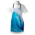 thumbnail image 3 of Ocean Apron Wavy Ocean Adventurous Surfing Extreme Water Sports Summer Holiday Destination Print, Unisex Kitchen Bib Apron with Adjustable Neck for Cooking Baking Gardening, Aqua White, by Ambesonne, 3 of 3