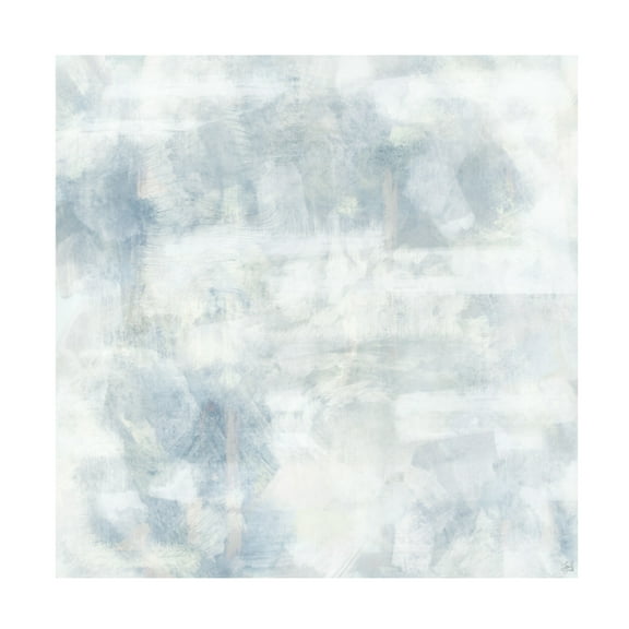 Canvas Wall Art - Line and Brush 'Cotton Skies' Wall Art for Living Room, Bedroom, or Office Décor by Trademark Fine Art - 14 x 14 Inches