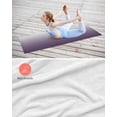thumbnail image 4 of Grey Purple, Yoga Towel for Hot Yoga Non Slip, Gradient Ombre Modern Abstract Color Art Yoga Mat Towel Absorbent Yoga Sweat Towels Microfiber Hot Yoga Blanket for Bikram Pilates 26"x70", 4 of 7