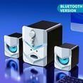 thumbnail image 5 of Bluetooth Computer Speakers,Universal Portable Wired Speaker,Compact Computer Speaker with Subwoofer,Desktop Multimedia Speaker Deep Bass 2.1 Channel,with Blue Ambient Light for Wedding Party, 5 of 8