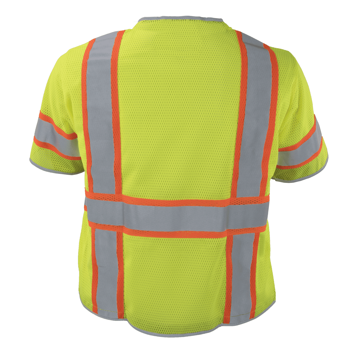 Ironwear 1299 Class 3 Polyester Mesh Safety Vest w/ Zipper, Radio Clips & Badge Holder