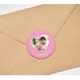 thumbnail image 4 of Darling Souvenir Round 45 Pcs Heart Custom Photo Labels Save The Date Stickers Personalized Bride Groom Names And Date Envelope Seals - Light Pink, 4 of 4