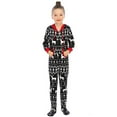 thumbnail image 5 of Gyratedream Family Matching Cotton Pajamas Christmas Elk Hooded Footed Sleepwear Long Sleeve Pjs, 5 of 7