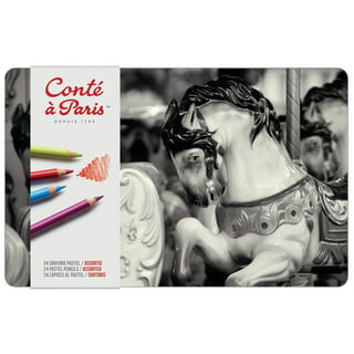 Conte Crayons in Plastic Box, Bistre Sepia, Pack of 12 