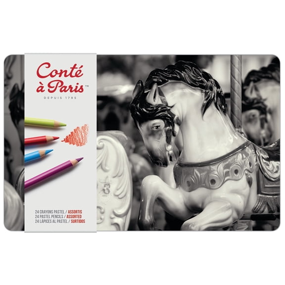 Conte Conté Pastel Pencil Set, 24-Color Set