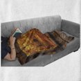 thumbnail image 6 of Fall Soft Flannel Fleece Blanket, Fall Foliage View from Square Shaped Wooden Window Inside Cottage Rustic Life Photo, Cozy Plush for Indoor and Outdoor Use, 50" x 70", Orange Brown, by Ambesonne, 6 of 6