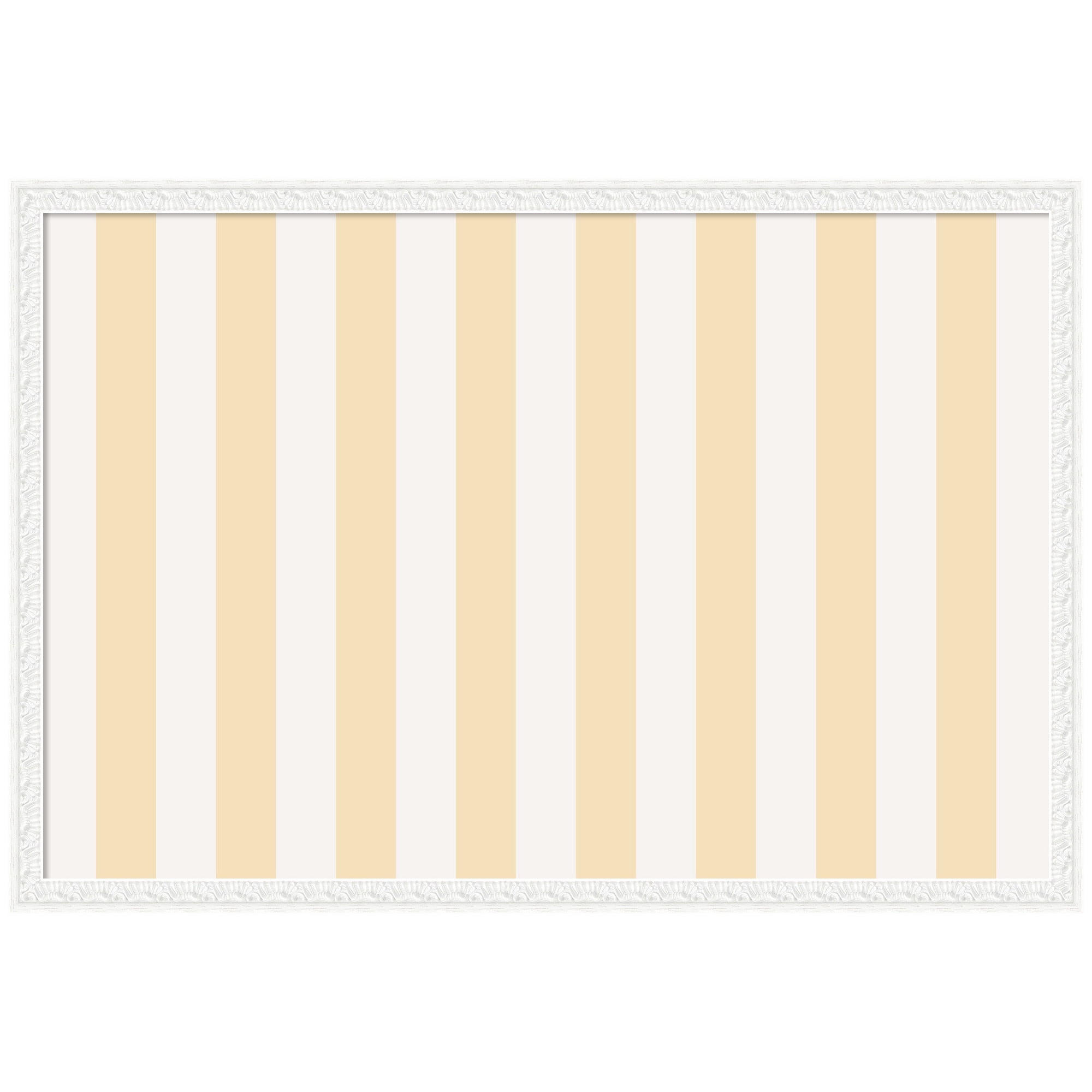 Kate and Laurel Framed Fabric Pinboard 38 x 26,  Printed Linen Decorative Bulletin Board for Use as a Vision Board or Wall Organization, Bethany White Frame