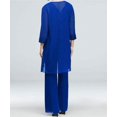 thumbnail image 4 of NANAHuang Womens Chiffon 3 Piece Outfits Lace Splicing Trendy Elegant Mother of The Bride Pant Suits Flowy Formal, 4 of 6