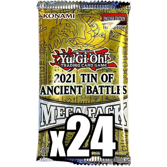 YuGiOh Trading Card Game 2021 Ancient Battles LOT of 24 Booster MEGA Packs (Equivalent of a Box)