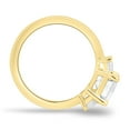 thumbnail image 4 of 2.00Ct Emerald Cut Moissanite Trilogy Engagement Ring, 14K Yellow Gold, US 9.5, 4 of 7