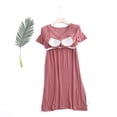 thumbnail image 6 of KAWELL Women's Modal Pajama Dress Short Sleeve V Neck Nightgowns Soft Loungewear M-XXL, 6 of 6