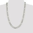 thumbnail image 2 of 925 Sterling Silver 9.5mm Polished Flat Figaro Chain 20 Inch, 2 of 7