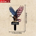 thumbnail image 3 of Patriotic Bald Eagle Garden Decor,Metal Yard Stake with American Flag Wings,Red White Blue Outdoor Lawn Ornament for Memorial Day, 4th of July, Veterans Soldiers Tribute,11.82"x6.8", 3 of 9