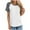Gray1, variant on fatyb T Shirts for Women Short Sleeve Crew Neck Summer Basic Tee Color Block Casual Womens Loose Tops