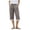 Coffee-capri pants for women, variant on Women's Capris Pull On Straight Leg Cropped Pants Striped Cotton Lounge Casual Capri Pants with Pockets