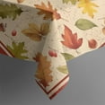 thumbnail image 5 of Autumn Fall Leaves Pattern Square Tablecloth,Waterproof Square Table Cover,Wipeable Spillproof Washable Table Cover for Home Kitchen Party Decor 42"X42"(107x107cm), 5 of 6