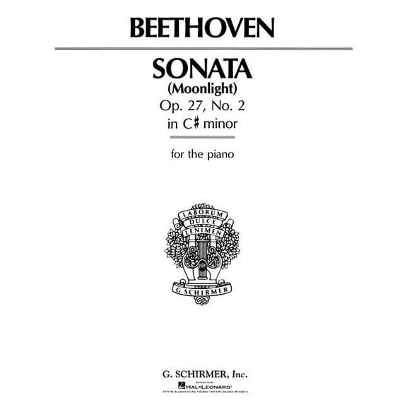 Sonata in C-Sharp Minor, Opus 27, No. 2 (Moonlight): Piano Solo, (Paperback)