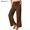 Brown, variant on Nymphenshire Womens Linen Pants Wide Leg Solid Color Loose Fit High Waist Casual Summer Beach Pants with Pockets Side Slit Long Pants Army Green