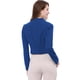 thumbnail image 5 of Chaqueta Corta Allegra K Casual Sin Cuello Azul XS, 5 of 6