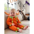 thumbnail image 3 of RUINIXCW Kids Toddler Baby Halloween Pumpkin Costume Newborn Infant Girl Boy Fall Winter Clothes Warm Snowsuit Jumpsuit Long Sleeve Hooded Zip Romper, 3 of 10