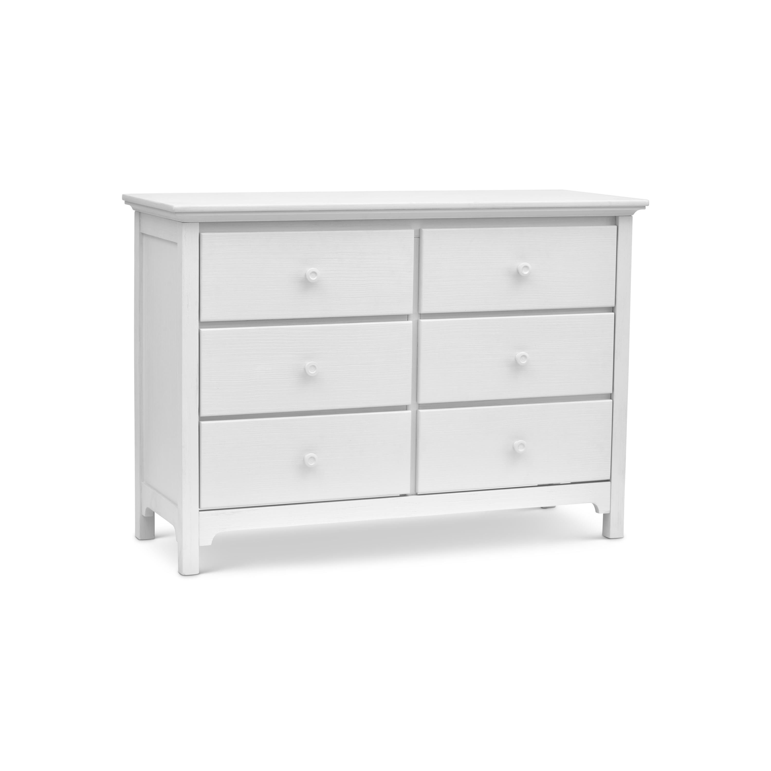 Ti Amo 6 Drawer Double Dresser, Farmhouse White