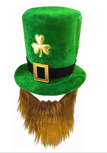 Irish Festival Topper Hat with Beard 