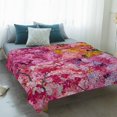 thumbnail image 4 of Colorful Cherry Blossom Blanket Soft Cozy Warm Throw Blanket for Couch, Plush Fuzzy Flannel Fleece Blankets for Sofa, Spring Flowers Vintage Art Bed Blankets Lightweight Gifts for Women, 50"x80", 4 of 9