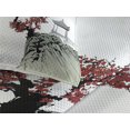 thumbnail image 3 of Ambesonne East Quilted Coverlet 3 Pcs, Cherry Blossoms and Boat, King Size, Ruby Pale Grey, 3 of 4