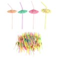 thumbnail image 1 of 150 Pcs Umbrella Colourful Drinking Straws for Cocktail Decoration, 1 of 5