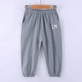 thumbnail image 3 of ZXLBBD Kids and Linen Pants with Elastic Waist Long Pants Skin Friendly for Active Boys Girls Casual Versatile Outdoor Daily Wear Size 6 Y-7 Y, 3 of 3